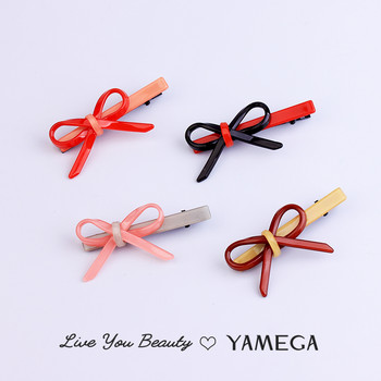 YAMEGA New Sweet Resin Bowknot Καρφίτσες για τα μαλλιά Κόκκινο κλιπ μαλλιών Κάλυμμα κεφαλής Barrettes Νυφικό κόσμημα Αξεσουάρ μαλλιών για γυναίκες Γάμος κορίτσι