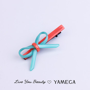 YAMEGA New Sweet Resin Bowknot Καρφίτσες για τα μαλλιά Κόκκινο κλιπ μαλλιών Κάλυμμα κεφαλής Barrettes Νυφικό κόσμημα Αξεσουάρ μαλλιών για γυναίκες Γάμος κορίτσι