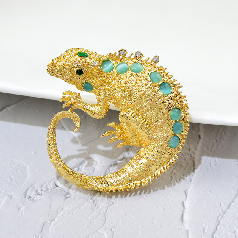 CINDY XIANG, metal vintage, șopârlă mari, ace de opal, pentru femei, broșe drăguțe cu animale, bijuterii, cadou bun, accesorii pentru haine 2021