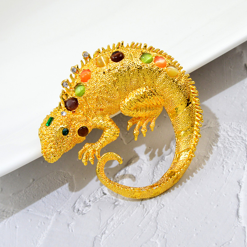 CINDY XIANG, metal vintage, șopârlă mari, ace de opal, pentru femei, broșe drăguțe cu animale, bijuterii, cadou bun, accesorii pentru haine 2021