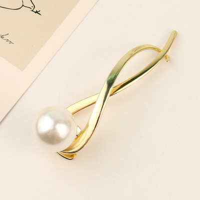 Agrafă de păr din aur din metal perlat de modă Agrafe de păr cu diamant Suport pentru coadă de cal Ace și cleme pentru gheare de păr Accesorii pentru bijuterii de păr de nuntă