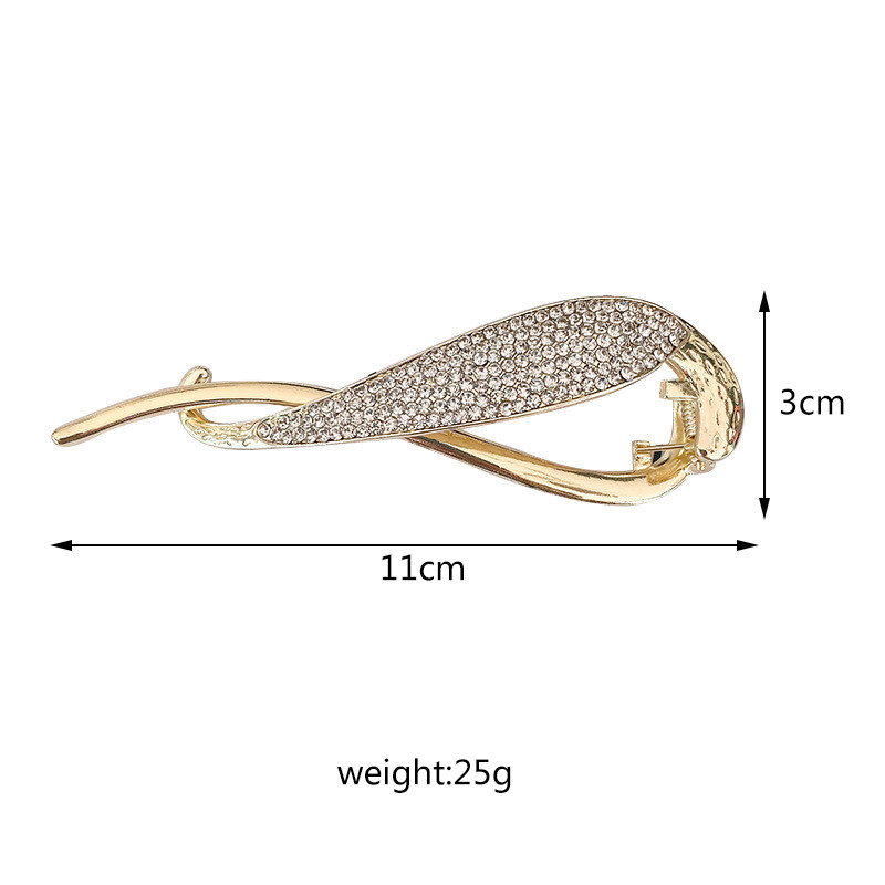 Agrafă de păr din aur din metal perlat de modă Agrafe de păr cu diamant Suport pentru coadă de cal Ace și cleme pentru gheare de păr Accesorii pentru bijuterii de păr de nuntă