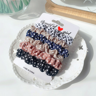 Pachet de 6/8 buc. Scrunchies de păr frânghie din satin Suporturi pentru coadă de cal pentru fete Benzi elastice pentru păr Accesorii pentru păr pentru femei