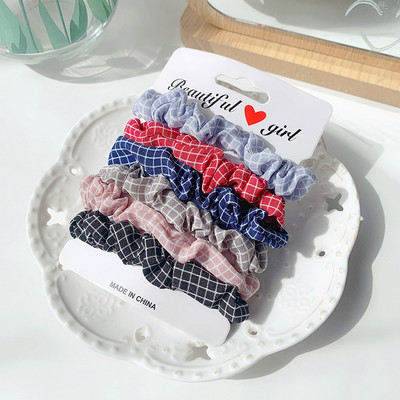 Pachet de 6/8 buc. Scrunchies de păr frânghie din satin Suporturi pentru coadă de cal pentru fete Benzi elastice pentru păr Accesorii pentru păr pentru femei