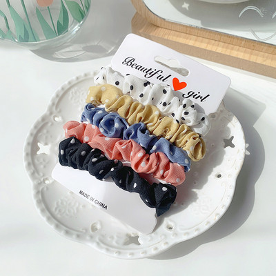 Pachet de 6/8 buc. Scrunchies de păr frânghie din satin Suporturi pentru coadă de cal pentru fete Benzi elastice pentru păr Accesorii pentru păr pentru femei