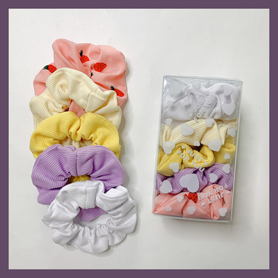 Pachet de 6/8 buc. Scrunchies de păr frânghie din satin Suporturi pentru coadă de cal pentru fete Benzi elastice pentru păr Accesorii pentru păr pentru femei