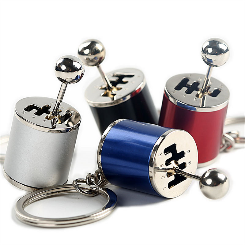 Automobilio pavarų dėžės raktų pakabukas vyrams, moterų imitacija, 6 greičių rankinis, automobilio stiliaus raktų pakabukas