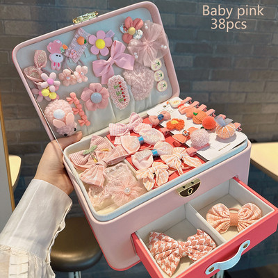Seturi Accesorii De Păr Copii Pachet Cutie Cadou Pentru Fete Cado de Naștere Copii Drăguți Agrafe Coreeane Agrafe Agrafe