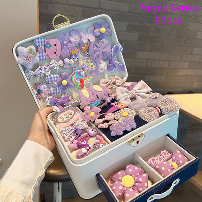 Seturi Accesorii De Păr Copii Pachet Cutie Cadou Pentru Fete Cado de Naștere Copii Drăguți Agrafe Coreeane Agrafe Agrafe