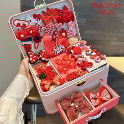 Seturi Accesorii De Păr Copii Pachet Cutie Cadou Pentru Fete Cado de Naștere Copii Drăguți Agrafe Coreeane Agrafe Agrafe