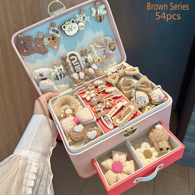 Seturi Accesorii De Păr Copii Pachet Cutie Cadou Pentru Fete Cado de Naștere Copii Drăguți Agrafe Coreeane Agrafe Agrafe