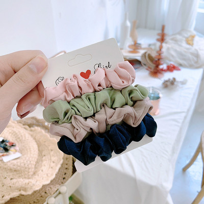 3/6 buc/set Ins Scrunchies de par Funie Satin Cravate Fete Suporturi pentru coada de cal Benzi de cauciuc Banda elastica pentru par Accesorii de par pentru femei