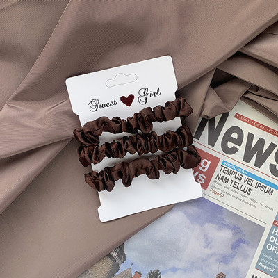 3/6 buc/set Ins Scrunchies de par Funie Satin Cravate Fete Suporturi pentru coada de cal Benzi de cauciuc Banda elastica pentru par Accesorii de par pentru femei