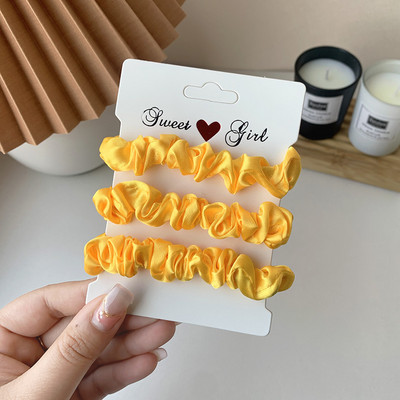 3/6 buc/set Ins Scrunchies de par Funie Satin Cravate Fete Suporturi pentru coada de cal Benzi de cauciuc Banda elastica pentru par Accesorii de par pentru femei