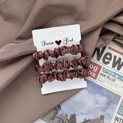 3/6 buc/set Ins Scrunchies de par Funie Satin Cravate Fete Suporturi pentru coada de cal Benzi de cauciuc Banda elastica pentru par Accesorii de par pentru femei