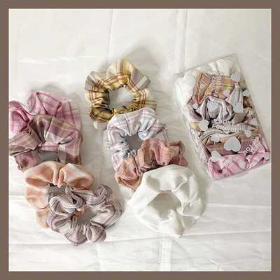 3/6 buc/set Ins Scrunchies de par Funie Satin Cravate Fete Suporturi pentru coada de cal Benzi de cauciuc Banda elastica pentru par Accesorii de par pentru femei