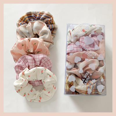 3/6 buc/set Ins Scrunchies de par Funie Satin Cravate Fete Suporturi pentru coada de cal Benzi de cauciuc Banda elastica pentru par Accesorii de par pentru femei