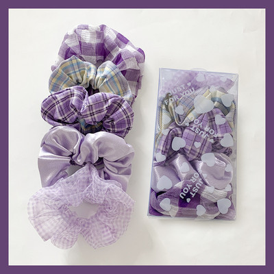 3/6 buc/set Ins Scrunchies de par Funie Satin Cravate Fete Suporturi pentru coada de cal Benzi de cauciuc Banda elastica pentru par Accesorii de par pentru femei