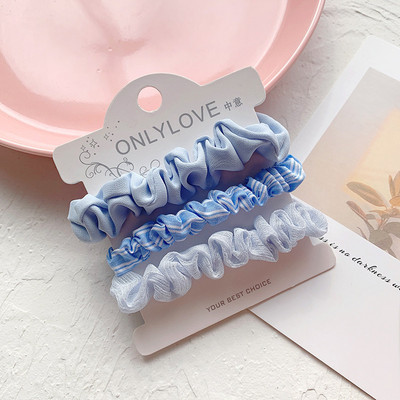 3/6 buc/set Ins Scrunchies de par Funie Satin Cravate Fete Suporturi pentru coada de cal Benzi de cauciuc Banda elastica pentru par Accesorii de par pentru femei