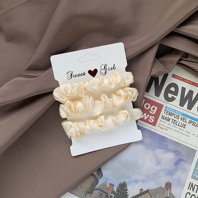 3/6 buc/set Ins Scrunchies de par Funie Satin Cravate Fete Suporturi pentru coada de cal Benzi de cauciuc Banda elastica pentru par Accesorii de par pentru femei