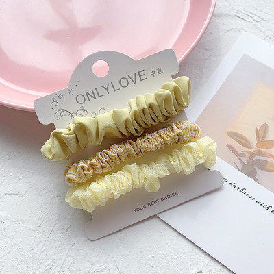 3/6 buc/set Ins Scrunchies de par Funie Satin Cravate Fete Suporturi pentru coada de cal Benzi de cauciuc Banda elastica pentru par Accesorii de par pentru femei