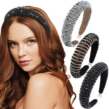 Luxury Bling Crystal Headband Αξεσουάρ μαλλιών για γυναίκες Χειροποίητες χάντρες Hairbands Makeup Headwear Designer Headbands Ζώνες φιόγκων