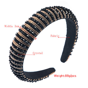 Luxury Bling Crystal Headband Αξεσουάρ μαλλιών για γυναίκες Χειροποίητες χάντρες Hairbands Makeup Headwear Designer Headbands Ζώνες φιόγκων