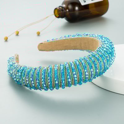 Luksusa Bling Crystal galvassegas matu aksesuāri sievietēm Roku darbs matu lentes ar pērlītēm grims Galvassegas Dizaineru galvas lentes priekšgala lentes