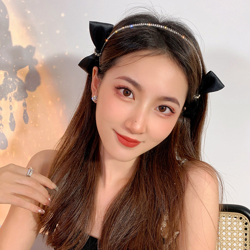 Bentite cu strasuri de modă pentru femei Benzi cu fundă Bretele de păr de designer de vară coreeană Accesorii pentru banda de păr pentru nuntă Cadouri pentru fete Nou