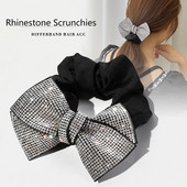 Bling strasuri fundite pentru păr Scrunchies cravate frânghie coreeană benzi elastice de cauciuc Suport pentru coadă de cal accesorii pentru păr fete pentru femei
