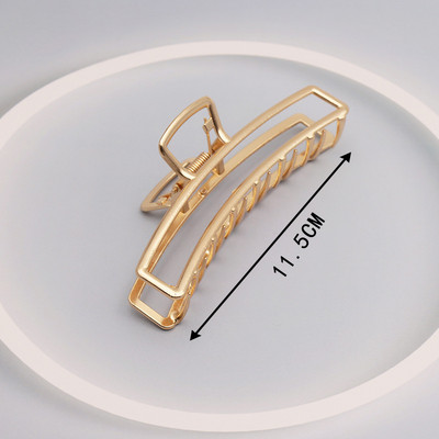 Agrafe mari pentru gheare de păr din metal auriu, pentru femei, cleme de perle, bijuterii, ace cu gheare cu strass, accesorii coreene pentru fete.