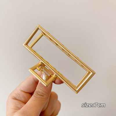 Agrafe mari pentru gheare de păr din metal auriu, pentru femei, cleme de perle, bijuterii, ace cu gheare cu strass, accesorii coreene pentru fete.