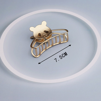 Agrafe mari pentru gheare de păr din metal auriu, pentru femei, cleme de perle, bijuterii, ace cu gheare cu strass, accesorii coreene pentru fete.