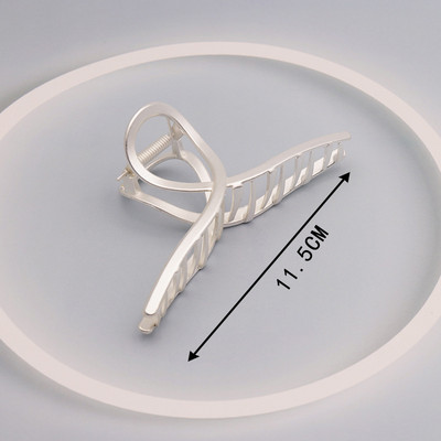 Agrafe mari pentru gheare de păr din metal auriu, pentru femei, cleme de perle, bijuterii, ace cu gheare cu strass, accesorii coreene pentru fete.