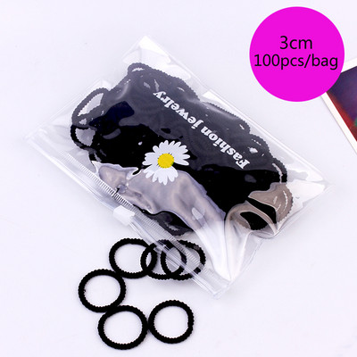 100/1000 buc/pachet Legături de păr Elastice Scrunchies Benzi de păr frânghie Accesorii de păr pentru copii pentru fete Suport pentru coadă de cal de gumă Benzi de cauciuc