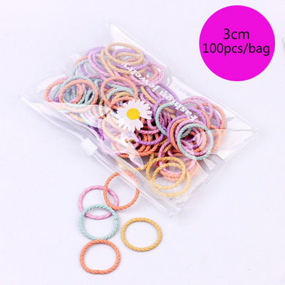 100/1000 buc/pachet Legături de păr Elastice Scrunchies Benzi de păr frânghie Accesorii de păr pentru copii pentru fete Suport pentru coadă de cal de gumă Benzi de cauciuc