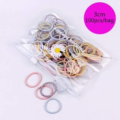 100/1000 buc/pachet Legături de păr Elastice Scrunchies Benzi de păr frânghie Accesorii de păr pentru copii pentru fete Suport pentru coadă de cal de gumă Benzi de cauciuc