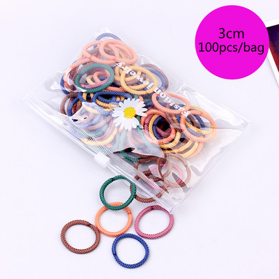 100/1000 buc/pachet Legături de păr Elastice Scrunchies Benzi de păr frânghie Accesorii de păr pentru copii pentru fete Suport pentru coadă de cal de gumă Benzi de cauciuc