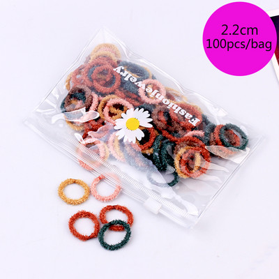 100/1000 buc/pachet Legături de păr Elastice Scrunchies Benzi de păr frânghie Accesorii de păr pentru copii pentru fete Suport pentru coadă de cal de gumă Benzi de cauciuc