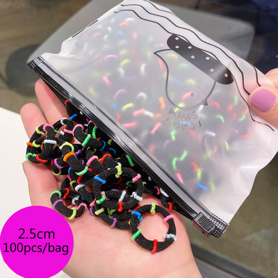 100/1000 buc/pachet Legături de păr Elastice Scrunchies Benzi de păr frânghie Accesorii de păr pentru copii pentru fete Suport pentru coadă de cal de gumă Benzi de cauciuc