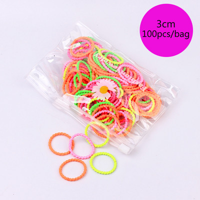 100/1000 buc/pachet Legături de păr Elastice Scrunchies Benzi de păr frânghie Accesorii de păr pentru copii pentru fete Suport pentru coadă de cal de gumă Benzi de cauciuc