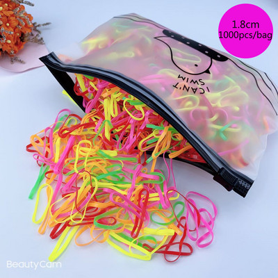 100/1000 buc/pachet Legături de păr Elastice Scrunchies Benzi de păr frânghie Accesorii de păr pentru copii pentru fete Suport pentru coadă de cal de gumă Benzi de cauciuc