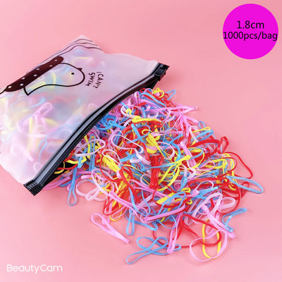 100/1000 buc/pachet Legături de păr Elastice Scrunchies Benzi de păr frânghie Accesorii de păr pentru copii pentru fete Suport pentru coadă de cal de gumă Benzi de cauciuc