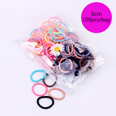 100/1000 buc/pachet Legături de păr Elastice Scrunchies Benzi de păr frânghie Accesorii de păr pentru copii pentru fete Suport pentru coadă de cal de gumă Benzi de cauciuc