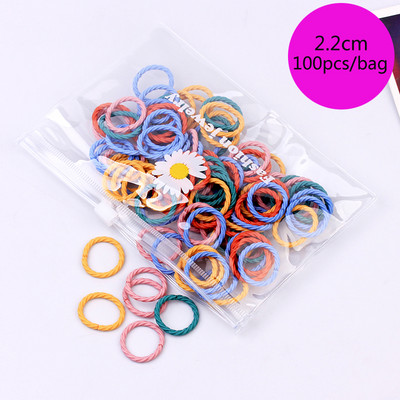 100/1000 buc/pachet Legături de păr Elastice Scrunchies Benzi de păr frânghie Accesorii de păr pentru copii pentru fete Suport pentru coadă de cal de gumă Benzi de cauciuc