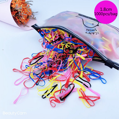100/1000 buc/pachet Legături de păr Elastice Scrunchies Benzi de păr frânghie Accesorii de păr pentru copii pentru fete Suport pentru coadă de cal de gumă Benzi de cauciuc