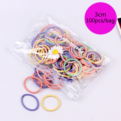 100/1000 buc/pachet Legături de păr Elastice Scrunchies Benzi de păr frânghie Accesorii de păr pentru copii pentru fete Suport pentru coadă de cal de gumă Benzi de cauciuc