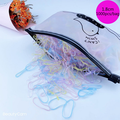 100/1000 buc/pachet Legături de păr Elastice Scrunchies Benzi de păr frânghie Accesorii de păr pentru copii pentru fete Suport pentru coadă de cal de gumă Benzi de cauciuc