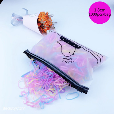 100/1000 buc/pachet Legături de păr Elastice Scrunchies Benzi de păr frânghie Accesorii de păr pentru copii pentru fete Suport pentru coadă de cal de gumă Benzi de cauciuc