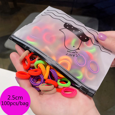 100/1000 buc/pachet Legături de păr Elastice Scrunchies Benzi de păr frânghie Accesorii de păr pentru copii pentru fete Suport pentru coadă de cal de gumă Benzi de cauciuc